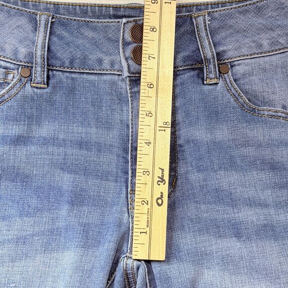 CABI Hi-Low Crop Jeans Size 2 Raw Hem Stretch Cropped Style #6070 - Picture 13 of 16